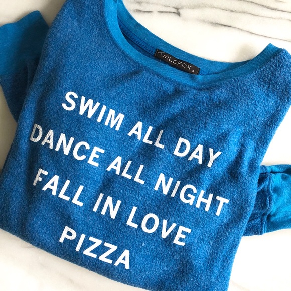 Wildfox Sweaters - Wildfox Pizza Party BBJ Long Sleeve Sweatshirt Top
